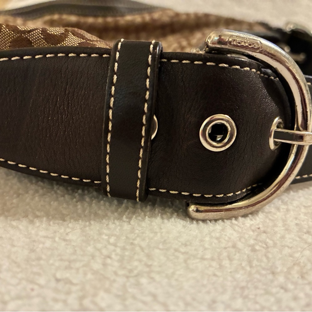 Vintage COACH Soho Brown Leather Khaki Y2K Mini Signature C Hobo #6351 EUC - Picture 6 of 13